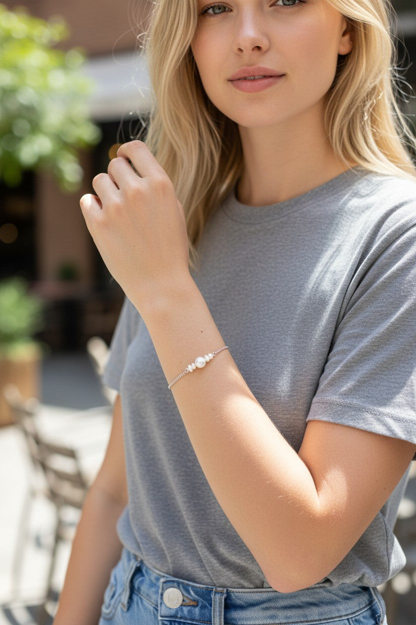 Bracelet en perle et coquillage femme adulte