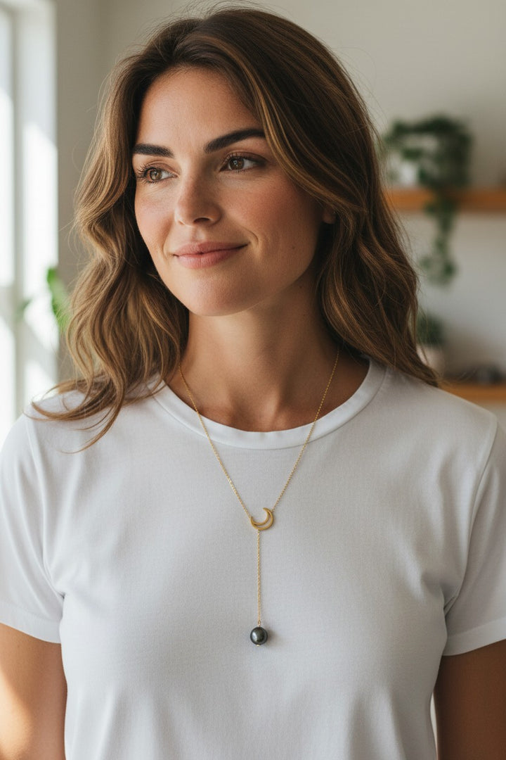 Collier personnalisé Lune & Perle