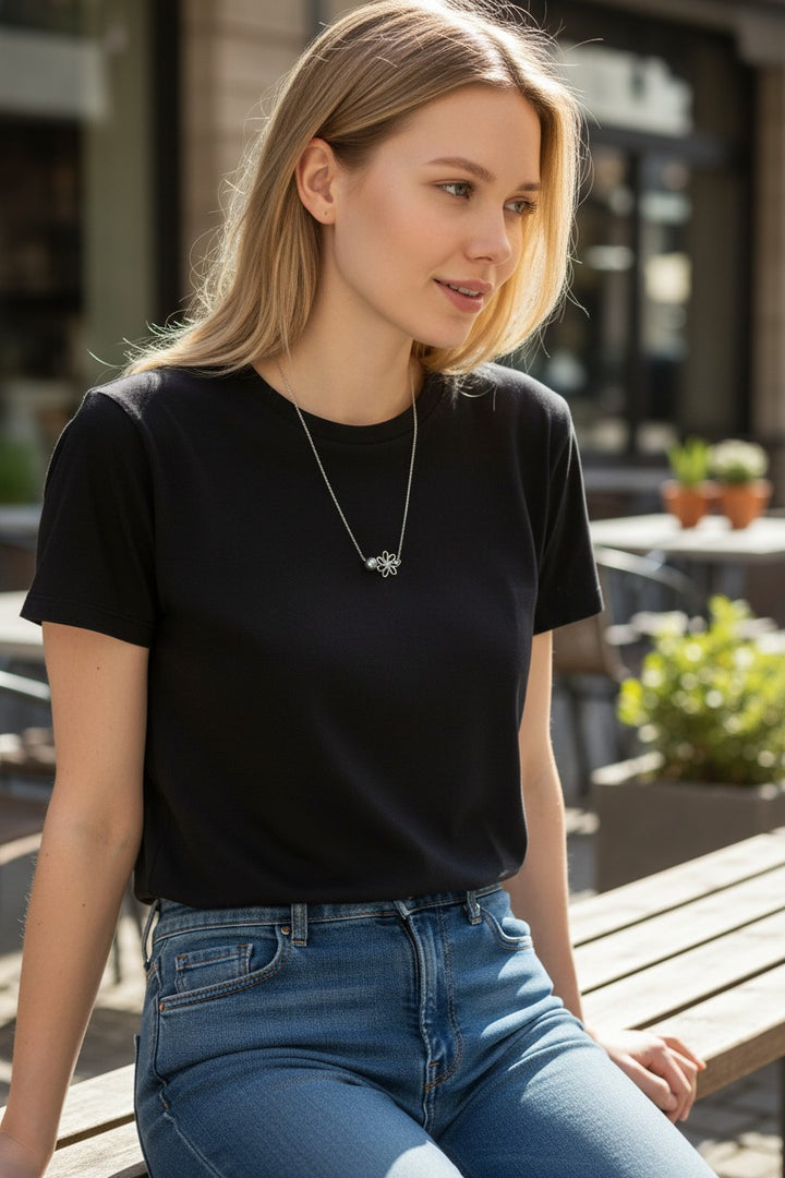 Collier Fleur et Perle Noire – Inspiration Polynésienne | Luxuria Style